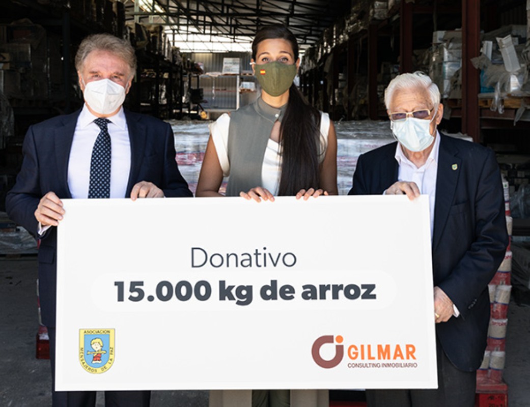 Gilmar entrega 15.000 kilos de arroz a Mensajeros de la Paz