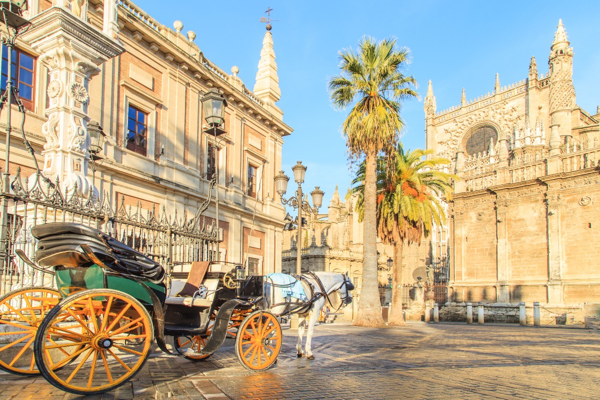 detalles de la catedral en Sevilla en Andalucía, España.