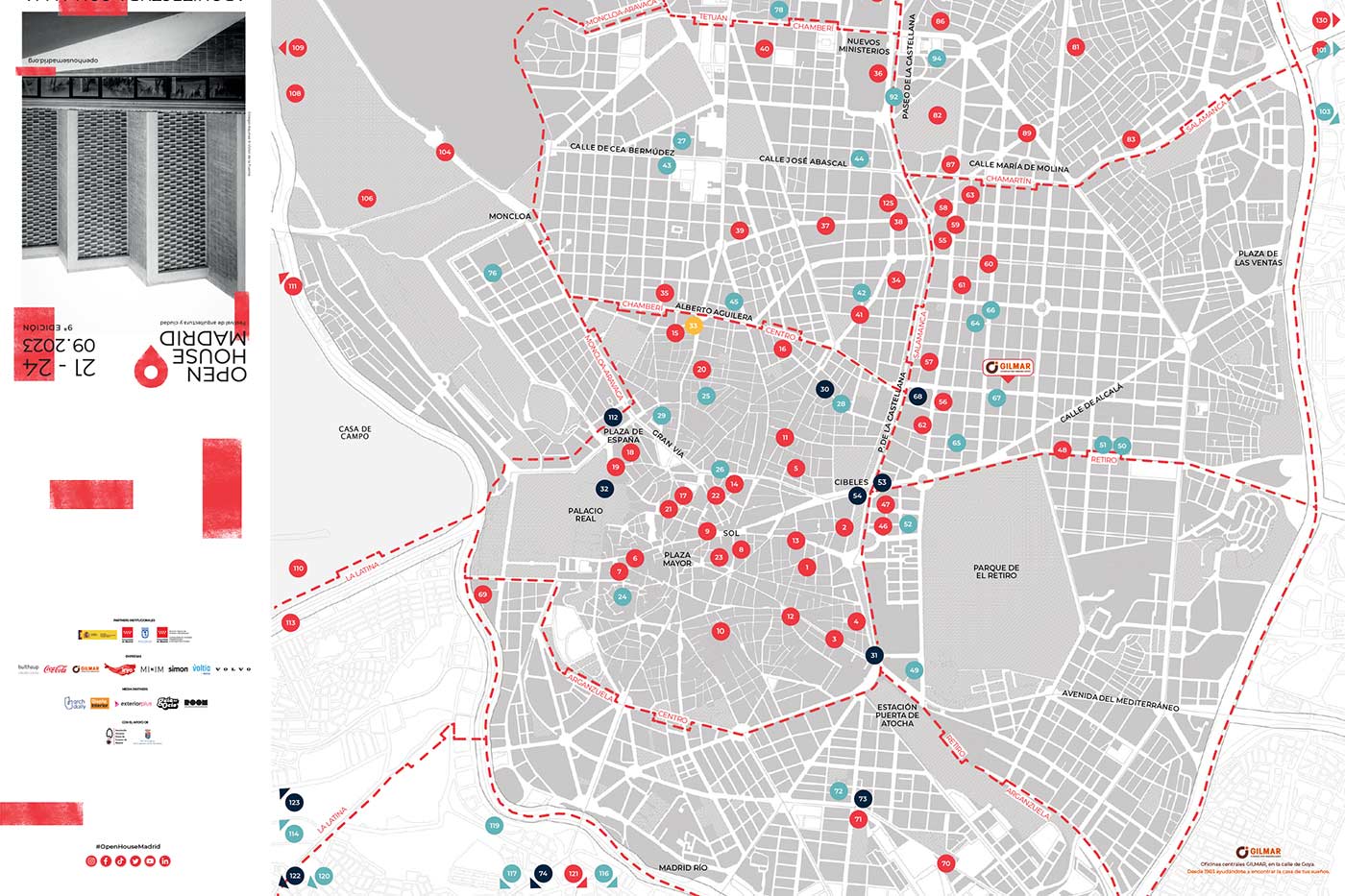 Mapa Open House Madrid 2023 x GILMAR